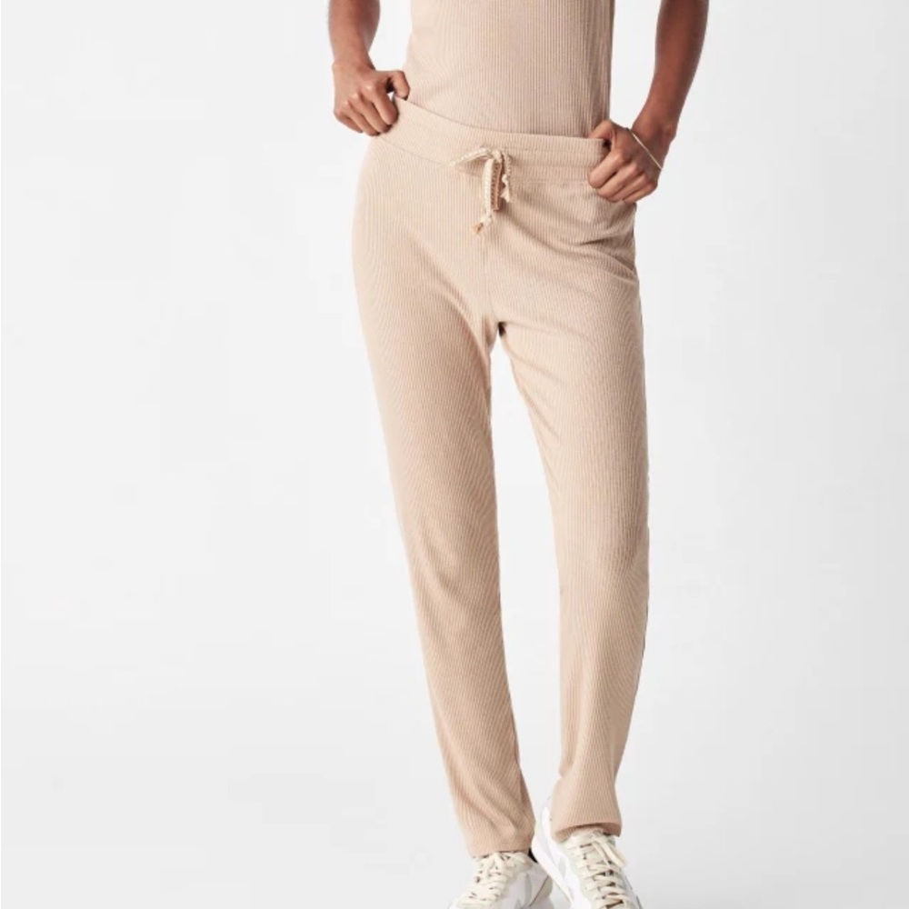 Faherty Riva Slim Sweatpants Women’s Size Small Nomad Legend Rib Drawstring Pant